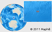 Shaded Relief Location Map of the area around 54° 10' 47" S, 119° 4' 29" E