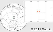 Blank Location Map of the area around 54° 10' 47" S, 126° 43' 29" E