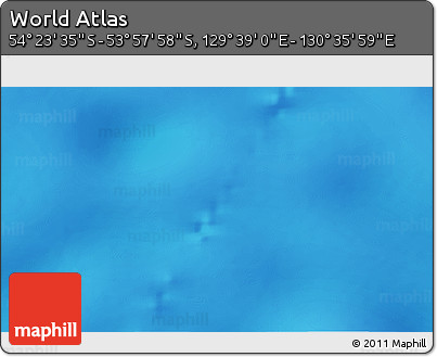 Shaded Relief 3D Map of the Area around 54° 10' 47" S, 130° 7' 30" E