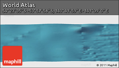 Satellite Panoramic Map of the Area around 54° 10' 47" S, 141° 10' 30" E