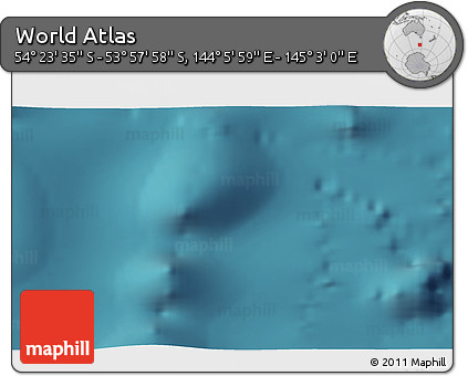Satellite 3D Map of the Area around 54° 10' 47" S, 144° 34' 29" E