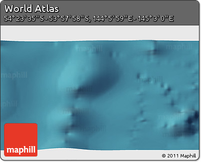 Satellite 3D Map of the Area around 54° 10' 47" S, 144° 34' 29" E