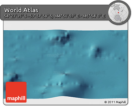 Satellite 3D Map of the Area around 54° 10' 47" S, 145° 25' 30" E