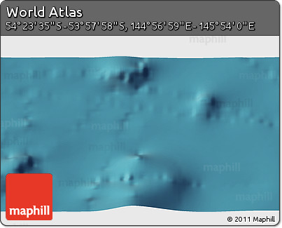 Satellite 3D Map of the Area around 54° 10' 47" S, 145° 25' 30" E