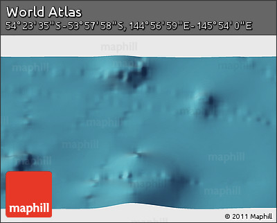 Satellite 3D Map of the Area around 54° 10' 47" S, 145° 25' 30" E
