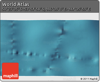 Satellite 3D Map of the Area around 54° 10' 47" S, 147° 7' 30" E