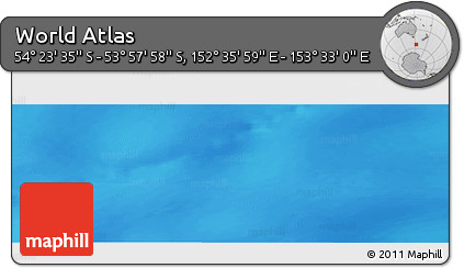 Physical Panoramic Map of the Area around 54° 10' 47" S, 153° 4' 29" E