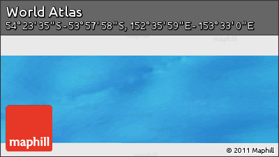 Physical Panoramic Map of the Area around 54° 10' 47" S, 153° 4' 29" E