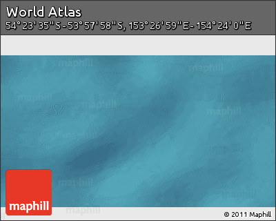 Satellite 3D Map of the Area around 54° 10' 47" S, 153° 55' 30" E