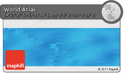 Physical Panoramic Map of the Area around 54° 10' 47" S, 155° 37' 30" E