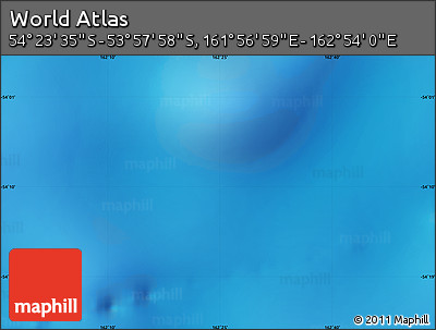 Physical Map of the Area around 54° 10' 47" S, 162° 25' 30" E