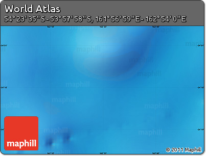 Physical Map of the Area around 54° 10' 47" S, 162° 25' 30" E