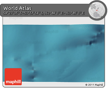Satellite 3D Map of the Area around 54° 10' 47" S, 163° 16' 30" E