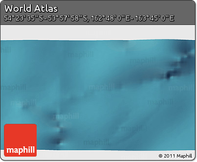 Satellite 3D Map of the Area around 54° 10' 47" S, 163° 16' 30" E