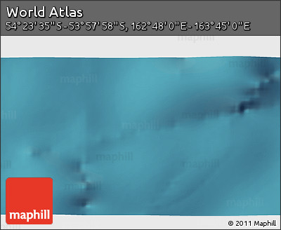 Satellite 3D Map of the Area around 54° 10' 47" S, 163° 16' 30" E