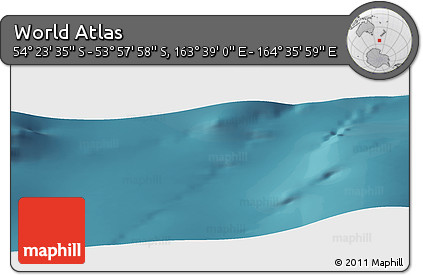 Satellite Panoramic Map of the Area around 54° 10' 47" S, 164° 7' 30" E