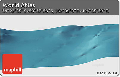 Satellite Panoramic Map of the Area around 54° 10' 47" S, 164° 7' 30" E