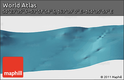 Satellite Panoramic Map of the Area around 54° 10' 47" S, 164° 7' 30" E