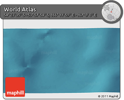 Satellite 3D Map of the Area around 54° 10' 47" S, 166° 40' 30" E