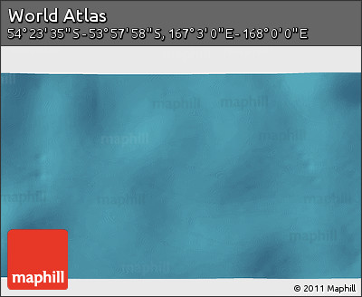 Satellite 3D Map of the Area around 54° 10' 47" S, 167° 31' 30" E