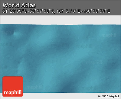 Satellite 3D Map of the Area around 54° 10' 47" S, 168° 22' 30" E