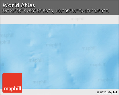 Physical 3D Map of the Area around 54° 10' 47" S, 170° 4' 29" E