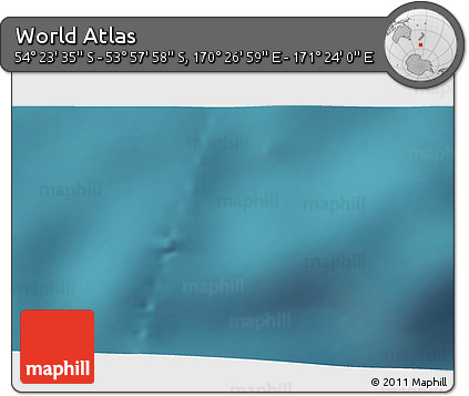 Satellite 3D Map of the Area around 54° 10' 47" S, 170° 55' 30" E