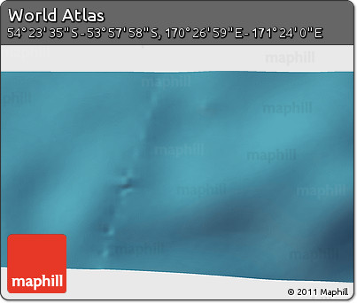 Satellite 3D Map of the Area around 54° 10' 47" S, 170° 55' 30" E
