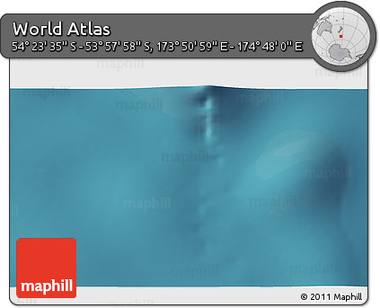 Satellite 3D Map of the Area around 54° 10' 47" S, 174° 19' 29" E