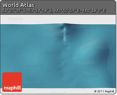 Satellite 3D Map of the Area around 54° 10' 47" S, 174° 19' 29" E