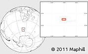 Blank Location Map of the area around 54° 10' 47" S, 19° 37' 30" E
