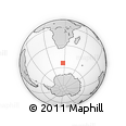 Outline Map of the Area around 54° 10' 47" S, 26° 25' 29" E, rectangular outline