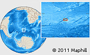 Shaded Relief Location Map of the area around 54° 10' 47" S, 2° 37' 30" E
