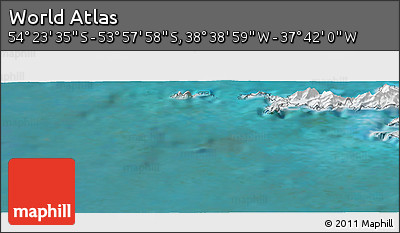 Satellite Panoramic Map of the Area around 54° 10' 47" S, 38° 10' 29" W