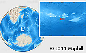 Shaded Relief Location Map of the area around 54° 10' 47" S, 47° 40' 29" E
