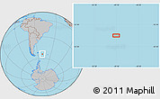 Gray Location Map of the area around 54° 10' 47" S, 49° 13' 30" W