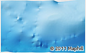 Physical 3D Map of the area around 54° 10' 47" S, 52° 37' 30" W
