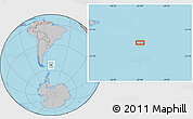 Gray Location Map of the area around 54° 10' 47" S, 52° 37' 30" W