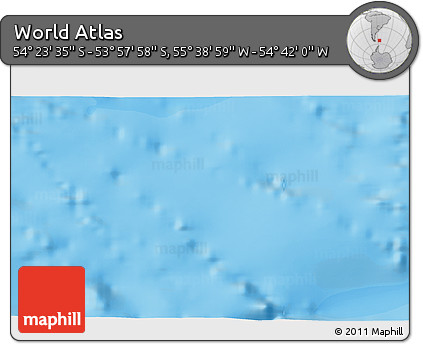 Political 3D Map of the Area around 54° 10' 47" S, 55° 10' 29" W