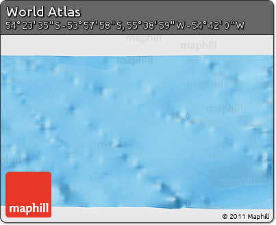 Political 3D Map of the Area around 54° 10' 47" S, 55° 10' 29" W