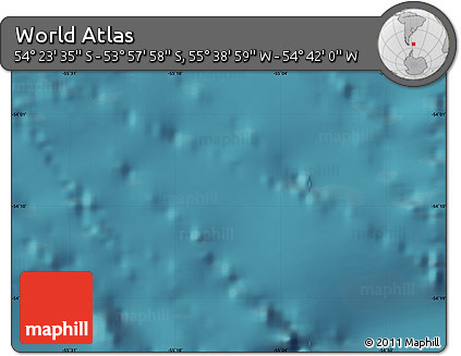 Satellite Map of the Area around 54° 10' 47" S, 55° 10' 29" W