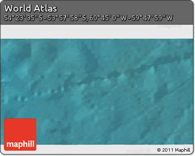 Satellite 3D Map of the Area around 54° 10' 47" S, 60° 16' 29" W