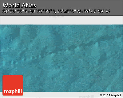 Satellite 3D Map of the Area around 54° 10' 47" S, 60° 16' 29" W