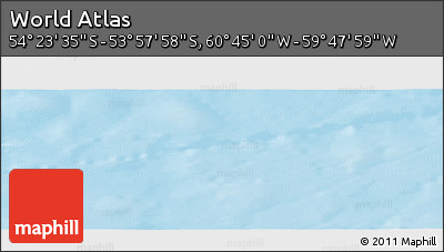 Physical Panoramic Map of the Area around 54° 10' 47" S, 60° 16' 29" W