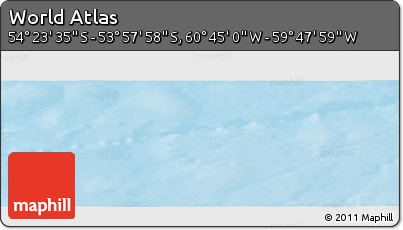 Physical Panoramic Map of the Area around 54° 10' 47" S, 60° 16' 29" W