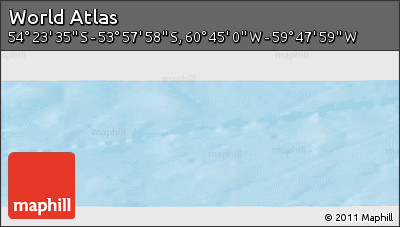 Shaded Relief Panoramic Map of the Area around 54° 10' 47" S, 60° 16' 29" W