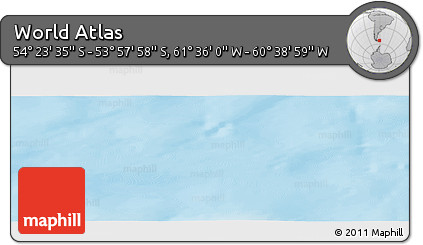Physical Panoramic Map of the Area around 54° 10' 47" S, 61° 7' 30" W