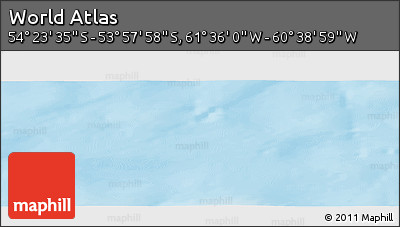 Physical Panoramic Map of the Area around 54° 10' 47" S, 61° 7' 30" W