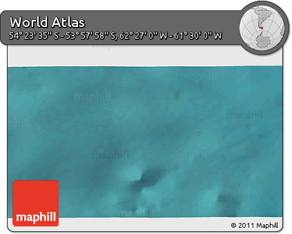 Satellite 3D Map of the Area around 54° 10' 47" S, 61° 58' 30" W