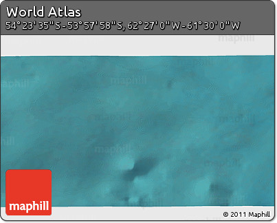 Satellite 3D Map of the Area around 54° 10' 47" S, 61° 58' 30" W